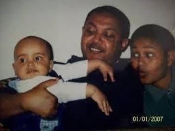 Makkonen Tesfaye with his son Abel.